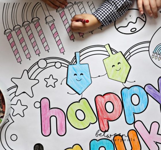 Color your Chanukah Tablecloth. Chanukah Printable Tablecloth. Your Chanukah party entertainment is done! Stock up on crayons and the kids will be busy all evening long