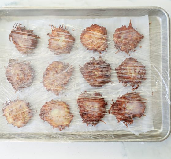 How to Freeze Potato Latkes so You Can Prep Ahead (Yes, It’s Possible!) Don’t want to be standing over the frying pan when you should be enjoying Chanukah nights with family and guests? You can prep latkes earlier in the day or in advance and freeze. Here’s how.