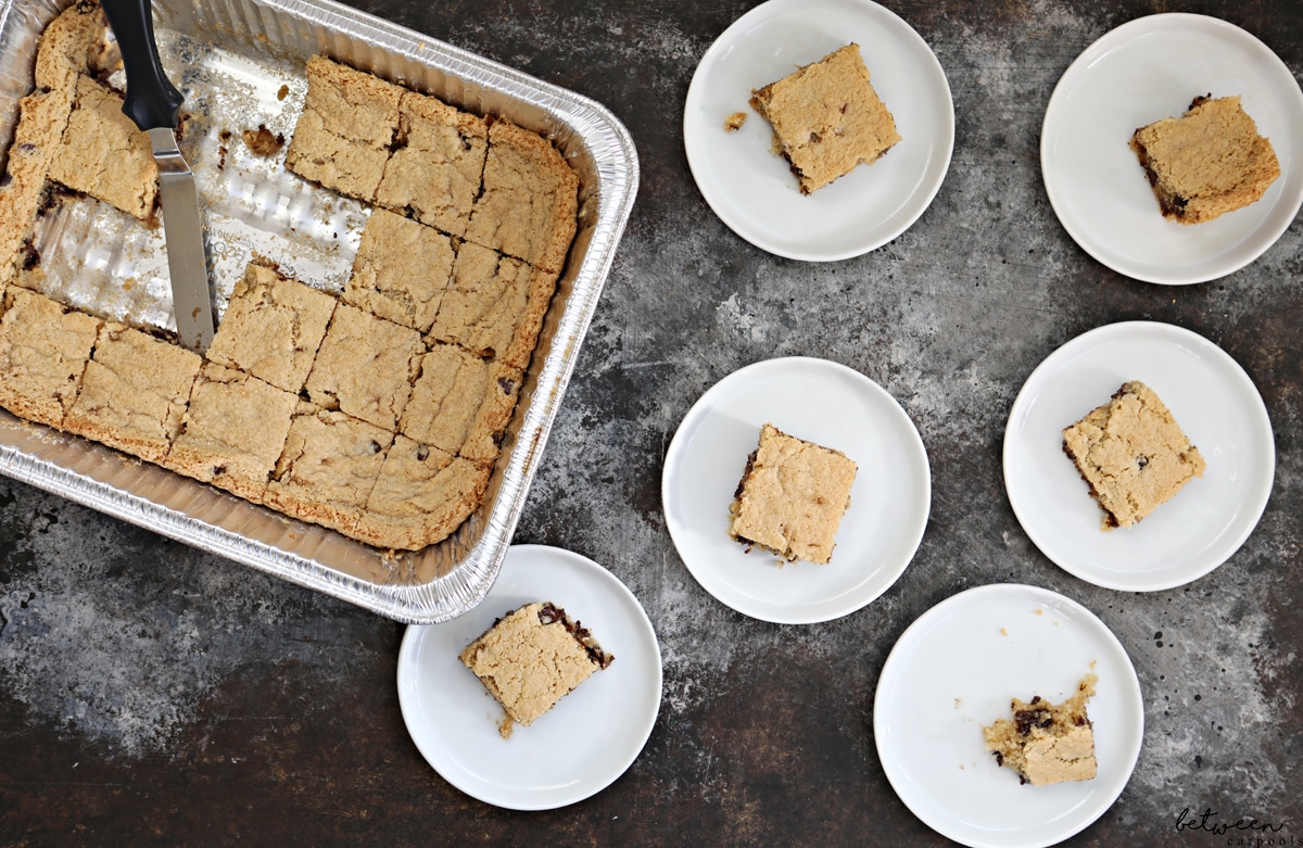 No Mixer Pesach Chocolate Chip Squares (Mix ‘Em Right in the Pan). We know you love all this one pan stuff! Now you can make your cake and avoid washing any bowls...on Pesach too!