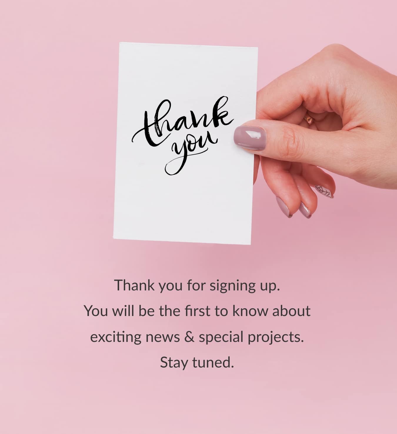 thank you for subscribing