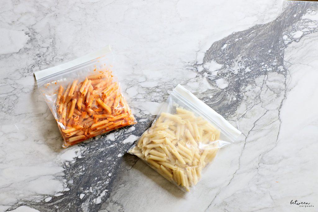 View of How to Freeze Pasta in Portions - Between Carpools