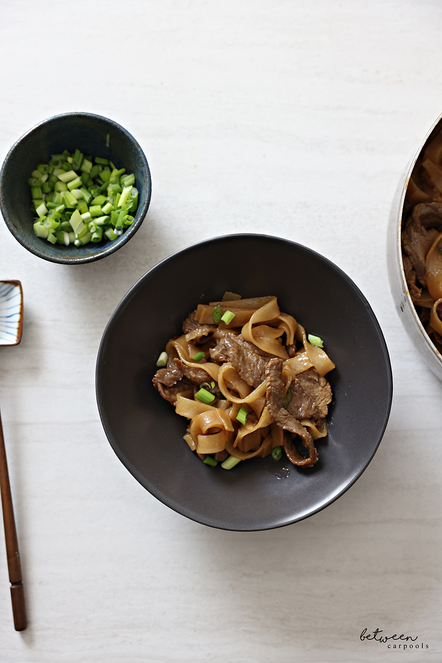 Beef and Noodles, plated.